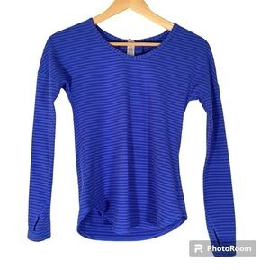 IVIVVA By LuluLemon Striped Long Sleeve Top Thumb Holes Girls 10